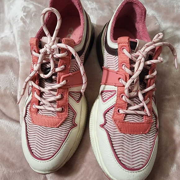 Coach pink Sneakers size 8 womens - Picture 2 of 11